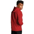 thumbnail image 4 of Men's Double Dry Action Fleece Pullover Hood, Scarlet - 3XL, 4 of 11