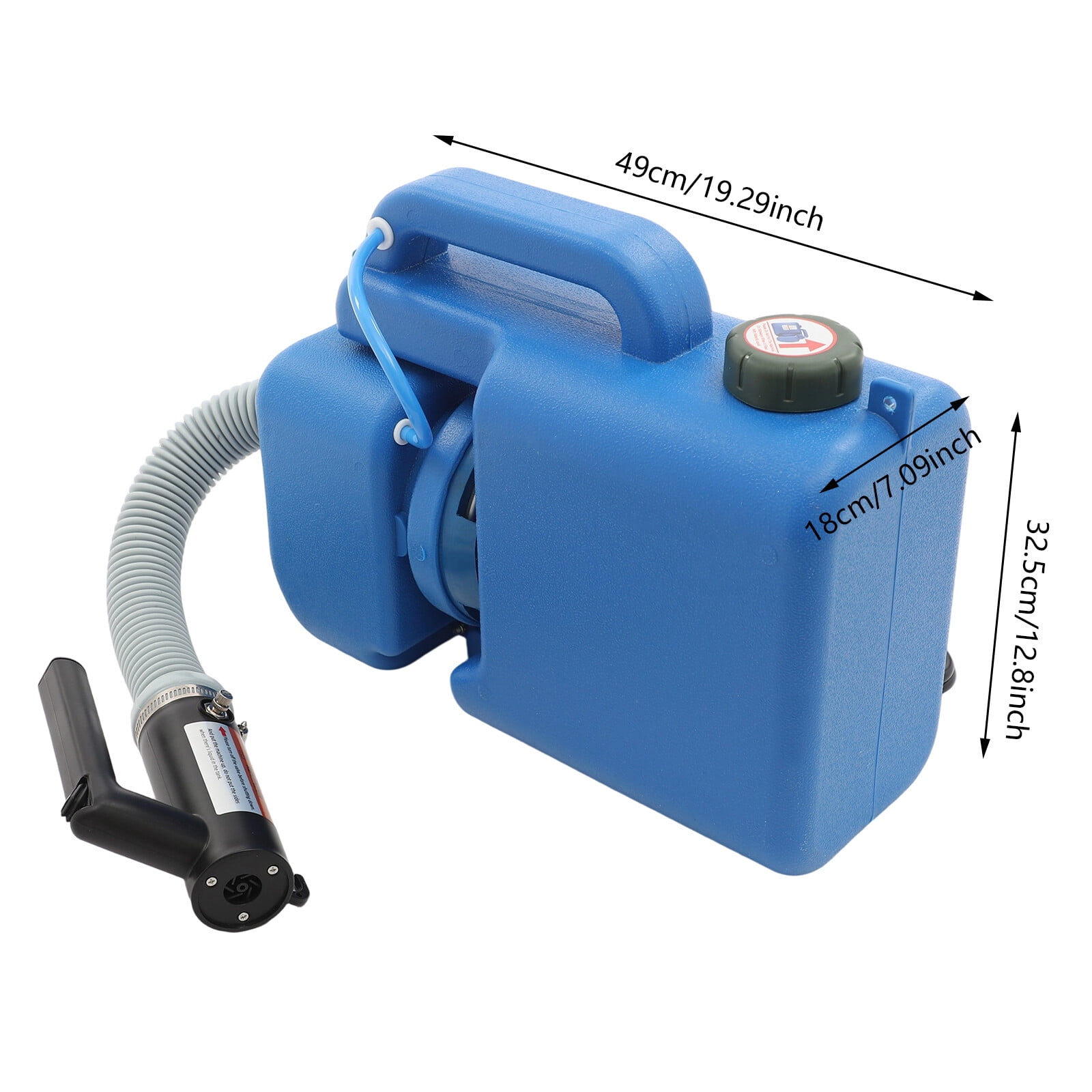 8L Electric ULV Fogger Machine Portable Electric Fogger Sprayer Machine XY-8 Blue 19.29*7.09*12.8