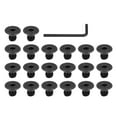 thumbnail image 1 of Tornillos de cabeza plana con casquillo 1/4-20 x 3/8 pulgadas, tornillos de máquina de accionamiento hexagonal UNC de rosca gruesa completa, negro, 20 piezas, 1 of 7