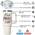 thumbnail image 6 of 40 oz Mom Tumbler with handle Lid and Straw, Best Mom Ever Vacuum Insulated Travel Coffee Mug CupTumbler, Mothers Day Gifts from Daughter Birthday Gifts for Mom, 6 of 6