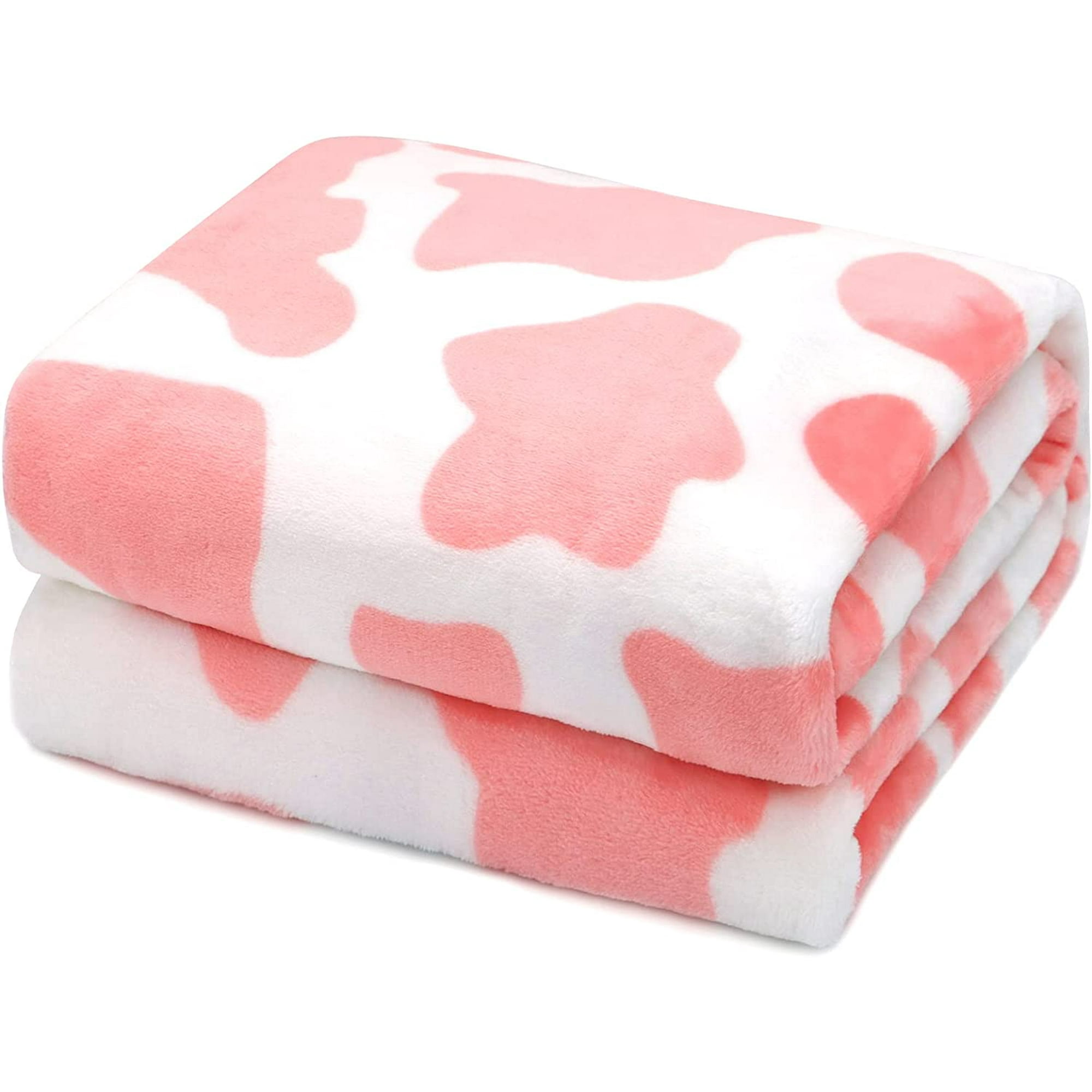 Cow Print Blanket Warm Plush Cute Pink Cow Throw Blanket Soft Fleece Flannel Lightweight Throw Blankets Sofa Couch Bed Travel Cow Bedding Room Decor for Kids Teens Adults 40x50 inch Walmart