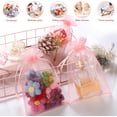 thumbnail image 6 of 100pcs Organza Bags, Pink 4''x4.72''(10x12cm) Satin Drawstring Organza Pouch Wedding Party Favor Gift Bag Jewelry Watch Bags, 6 of 14