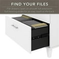 thumbnail image 4 of Pemberly Row Engineered Wood 60W Office Desk w/ File Cabinet & Bookcase in White, 4 of 7