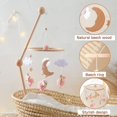 thumbnail image 5 of Baby Wooden Bed Bell Sheep Starry Moon Mobile Hanging Rattles Toys Hanger Crib Mobile Bed Bell Toys Holder Arm Bracket Kid Gifts, 5 of 7