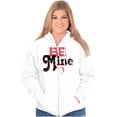 thumbnail image 3 of Be Mine Cute Valentines Day Love Zip Hoodie Sweatshirt Women Brisco Brands S, 3 of 6