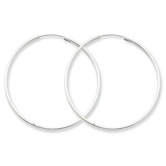Primal Silver Sterling Silver 1.3mm Hoop Earrings