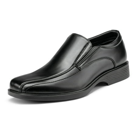 Bruno Marc Mens Fashion Comfort Business Oxfords Dress Shoes Leather Lined Classic Slip On Loafers shoes BLACK Size 11