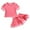 Watermelon Red, variant on Afdoent Toddler Baby Girl Clothes Toddler Baby Girls Spring Summer Solid Short Sleeve Short Skirt Spring Summer Outfits Clothes Cute Kids Clothes 3-4 Years