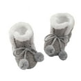 thumbnail image 2 of hirigin Infant Baby Girls Boys Winter Booties Anti-slip Warm Crib Shoes Moccasin Shoes Plush Flat Shoes Bobbles First Walker Footwear, 2 of 4