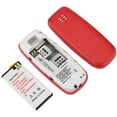 thumbnail image 3 of Mini teléfono móvil pequeño GSM con tarjeta SIM dual, Bluetooth, color rojo, 3 of 11
