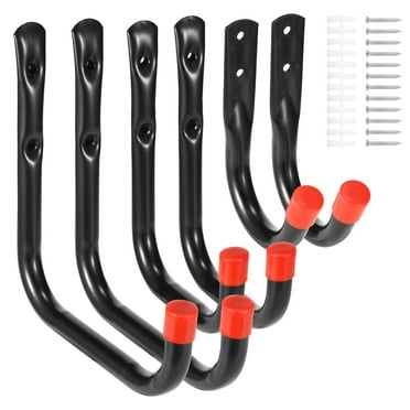 iMountek 6 Packs Garage Storage Hooks 22lbs Load Bike Bicycle Hooks Heavy Duty Utility Hooks Wall Hanger Rack for Garage Basement Shop Ladder