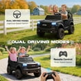 thumbnail image 4 of Chevrolet Silverado 24V Ride on Cars, Real 2 Seat Battery Powered Ride on Toys with Remote Control, 4 Wheels Spring Suspension, LED Light, MP3 Player, Electric Car for Kids Boys Girls Gifts, Black, 4 of 9