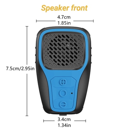 TAPDRA Clip-On Hands-Free Wireless Speaker Blue Color IP67 Protection For Outdoor Hiking Portable Speakers