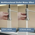 thumbnail image 5 of Kitchen Faucet with Pull Down Sprayer Single Hole Stainless Steel Sink Faucet, Suitable for Farmhouses, RV, Laundry Room, Outdoor, and Campers, 5 of 6