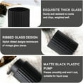 thumbnail image 3 of CERBIOR Bathroom Accessories Set, 4 Pcs Glass Bathroom Accessories Sets Complete w/Soap Dispenser, Soap Dish ,Toothbrush Holder,Tumbler, Gift for Girl Home Apartment, Black, 3 of 7