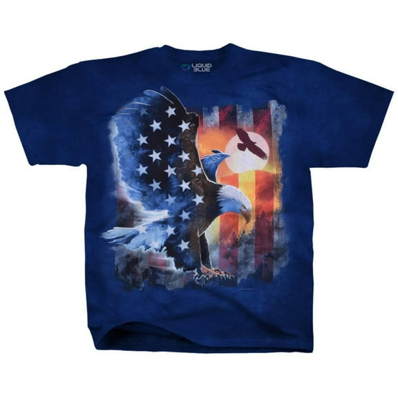 Soaring American Eagle Apparel T-Shirt - Blue