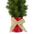 thumbnail image 3 of Northlight 17" Mini Tabletop Christmas Tree with Red Metal Pot - Unlit, 3 of 4