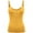 Yellow, variant on Women Ribbed Spagehtti Strap Camisole Crop Vest Tank Top With Buttons