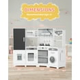 thumbnail image 2 of Pirecart Wooden Corner Play Kitchen, Kids Play Kitchen with Blackboard and 6Pcs Cooking Accessories, Toddler Play Kitchen Set with Realistic Sound & Light, White, 2 of 9