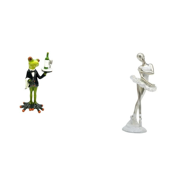 Estatua Creativa De Camarero De Rana Bailarina, Escultura Animal Moderna, Figura Decorativa De Bailarina, Adorno De Mesa Para Dormitorio, Chimenea, Entrada, Estante, Regalo De Cumpleaños