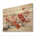 thumbnail image 2 of Designart "Pansies Flowers Asian Painting I" Asian Print on Natural Pine Wood, 2 of 5