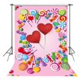 thumbnail image 1 of EREHome Tissu Polyester 5x7ft Fond Coloré Bonbons Accessoires Photo pour Enfants, 1 of 2