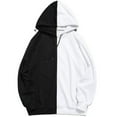 thumbnail image 2 of Lolmot Men's Fashion Hoodies & Sweatshirts Color Block Hoodie Long Sleeve Pullover Tops Casual Splicing Hooded Sweatshirt with Drawstring, 2 of 5