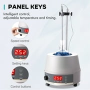 LAB FISH 500ml Digital Heating Mantle Stirrer, 250W Lab Hot Plate Magnetic Stirrer with Temperature Probe & Timer for Chemistry Lab