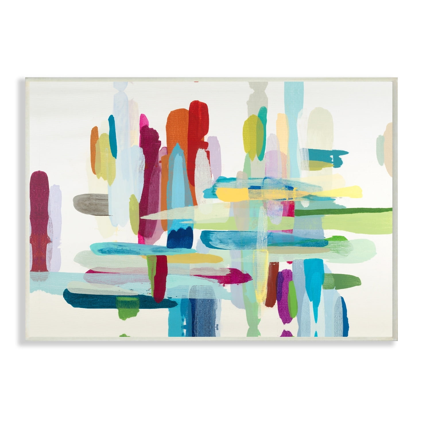 Stupell Colorful Cross Hatch Abstraction Wall Plaque Art 13 x 19