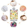 thumbnail image 6 of Yayeee 2 Pack Qtip Holder Bathroom Cotton Swab Canister with Lid Clear Dispenser Set, Candy Lemon, 6 of 6