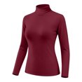 thumbnail image 3 of Mineart Women's Turtleneck Top Solid Slim Fit Stretchy Thermal Basic Layering Shirt, 3 of 7