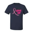 thumbnail image 2 of Wild Bobby, Never Give Up Fight Cancer, Breast Cancer Awareness, Men Graphic Tee, Navy, 3X-Large, 2 of 4