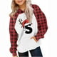 thumbnail image 2 of Cowsor Cute Hoodie for Teen Trendy Letter Print Preppy Hooded Sweatshirts Kids Pullover Long Sleeve School Outfits, 2 of 5