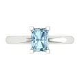 thumbnail image 2 of 1.11ct Princess Cut Blue Natural Sky Blue Topaz 18k Yellow Gold Engraving Statement Bridal Wedding 3 stone Designer Ring Size 6.25, 2 of 7