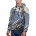 thumbnail image 3 of Wukai Silver Dragon Mountain Peaks Print Men Hoodies Fleece Sweatshirts Long Sleeve Sweaters Pullover Fall Outfits Winter Clothes-Large, 3 of 7