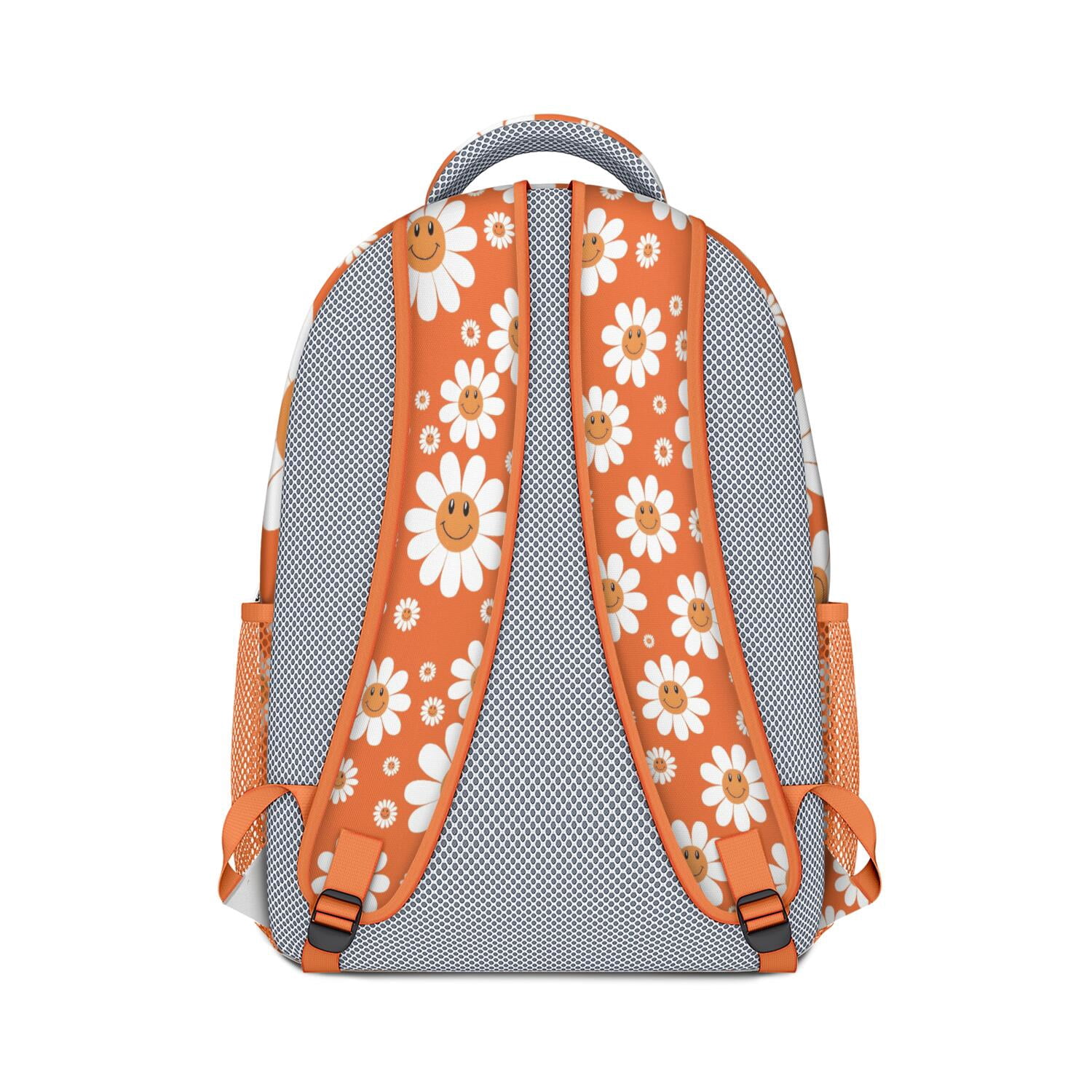 Floral Watercolor Daisy Artwork Backpack - Waterproof & Breathable for College Students