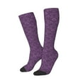thumbnail image 2 of Easygdp Retro Florals Purple Soccer Socks Sport Knee High Socks Calf Compression Athletic Socks for Men and Women, 2 of 9