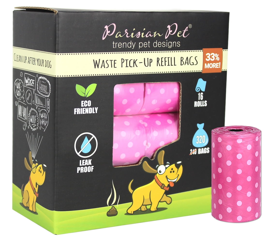 Parisian Pet Poop Bags Dog Waste Bags, Refill Rolls