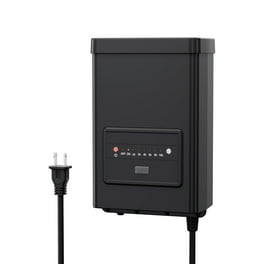 VEVOR Multi Tap Low Voltage Transformer 600w120v AC to 12v 13v 14v 15v AC Heavy Duty Weatherproof Stainless Steel Landscape Transformer with Digital Timer Photocell Sensor for Landscape Lighting Walma...