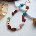 thumbnail image 6 of NICKSUN Boho Vintage Contrast Color Resin Beaded Choker Necklace, Irregular Multicolor Stone Collar Jewelry, Ethnic Exotic Vacation Statement Necklace, 6 of 7