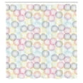 thumbnail image 2 of Ambesonne Geometric Shower Curtain, Modern Pointillism Rounds, 69"Wx70"L, White and Multicolor, 2 of 4
