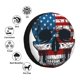 thumbnail image 4 of Fotbe American Flag Skull Funda de Llanta de Repuesto con Estampado, Engrosada, Ajuste Universal para Jeep, Remolque, RV, SUV, Camión-14 inch, 4 of 6
