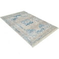 thumbnail image 4 of RUGSOTIC CARPETS Machine Woven Crossweave AREA RUGS - 3'11''x5'10'', Rectangle,Ivory Blue,Classic Oriental Traditional , Low Pile Machine Made Area Rugs for Living Room, Bed Room (M00085), 4 of 6