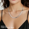 thumbnail image 5 of FindChic Herringbone Necklace for Women Stainless Steel Layered Choker Adjustable Snake Chains Birthday Mothers Day Jewelry Gifts Her Mom Wife Lady Female Adults Age Ideas, 5mm/18inch, 5 of 9