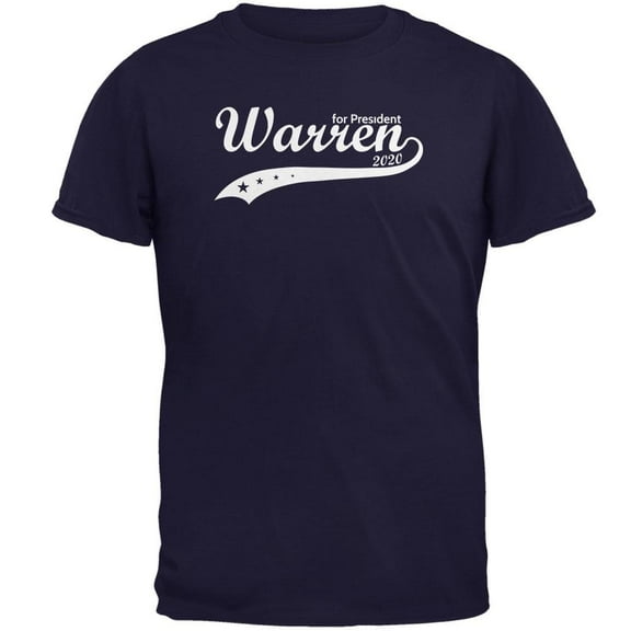 Election 2020 Elizabeth Warren For President Swoosh Mens T Shirt Navy LG