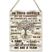 Wood Sign 8x10 Inch Patcate Office Inspirational Wall Art Hanging Decor Employee Of The Month Gifts For Coworkers Teamwork Wood Wall Art Decoration For Office Home Gift For Women Men