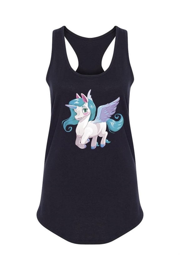 Cute Animated Pegasus Tank Women -Image by Shutterstock, Female Small