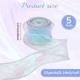 5Rolls Flat Rainbow Color Organza Ribbon Iridescent Ribbon for Bowknot ...