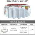 thumbnail image 3 of Christmas Tablecloth, Snowman Winter Tablecloth Round 60 Inch, Tree Santa Sleigh Gifts Moon Snow Table Cloth Farmhouse Red Tablecloths for Picnic Party Outdoor Dining Room Christmas Decorations, 3 of 5