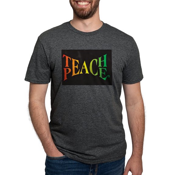 CafePress - Teach Peace T Shirt - Mens Tri-blend T-Shirt